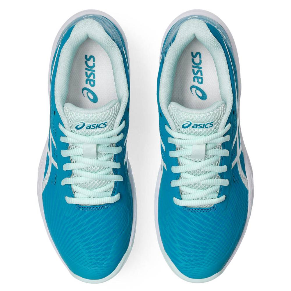 ASICS Gel Game 9 Women's Tennis Shoes - Lightweight Court Shoes for Women with Cushioning Support (Teal Blue/White) | Perfect for Competitive Tennis Matches & Casual Court Training