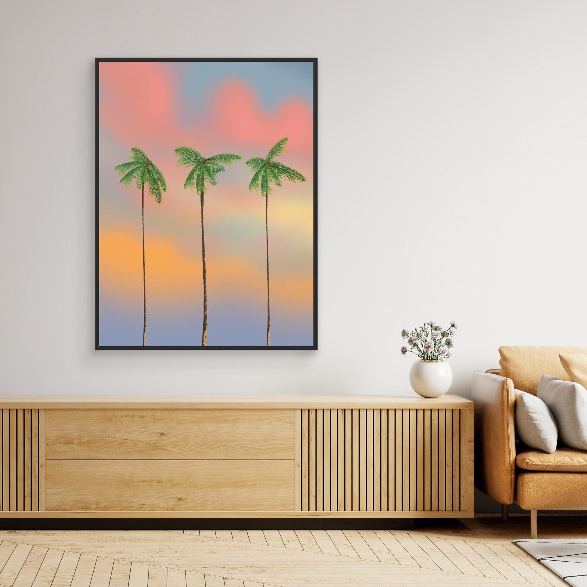 Nicholas Palms Canvas Print - Tropical Beach Wall Art for Living Room, Bedroom & Office Decor
