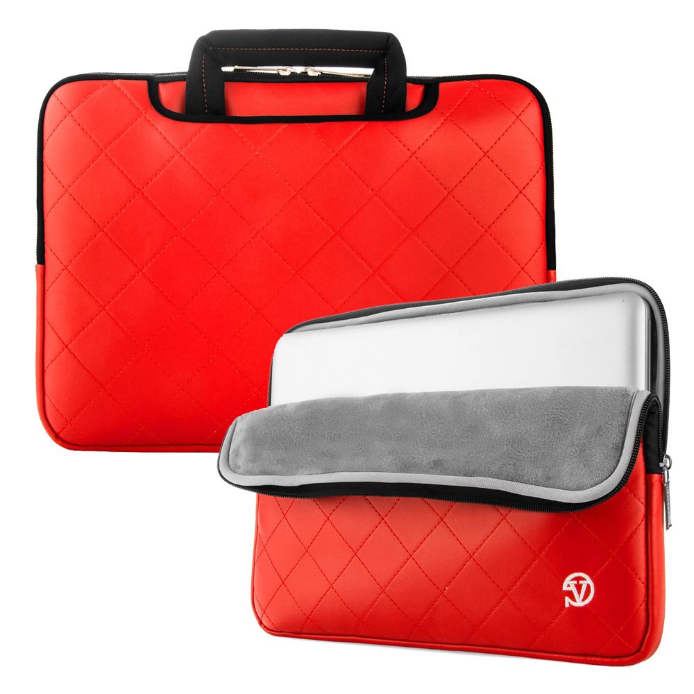 Premium 11.6-13 Inch Genuine Leather Laptop Sleeve Case for MacBook Air Pro 13, iPad Pro 12.9/11, Surface Pro 7, ZenBook, Chromebook & Galaxy Book - Protective Cover for Work, Travel & School Accessories