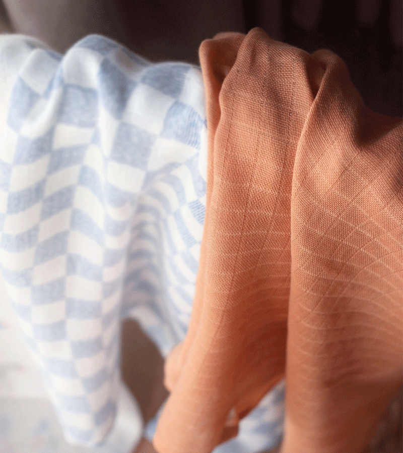 Avery Row Coral Muslin Fabric - Soft Breathable Cotton for Baby Swaddles, Dresses & Home Decor