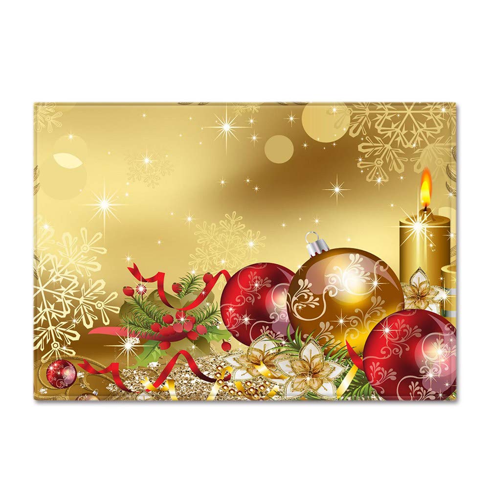 WETOR Extra Large Non-Slip Area Rug - Modern Abstract Print with Golden Snowflake Star Design, 90x60 Inch (243.8x152.4 cm) - Perfect for Living Room, Dining Room, Bedroom & Kitchen Decor | Slip-Resistant Floor Mat for High Traffic Areas & Holiday Home Styling