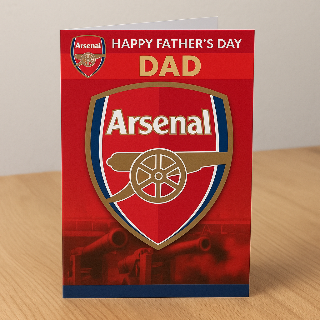 Arsenal FC Official Father's Day Greeting Card - Perfect Gift for Soccer Dad & Football Fans - Birthday, Anniversary, Special Occasions