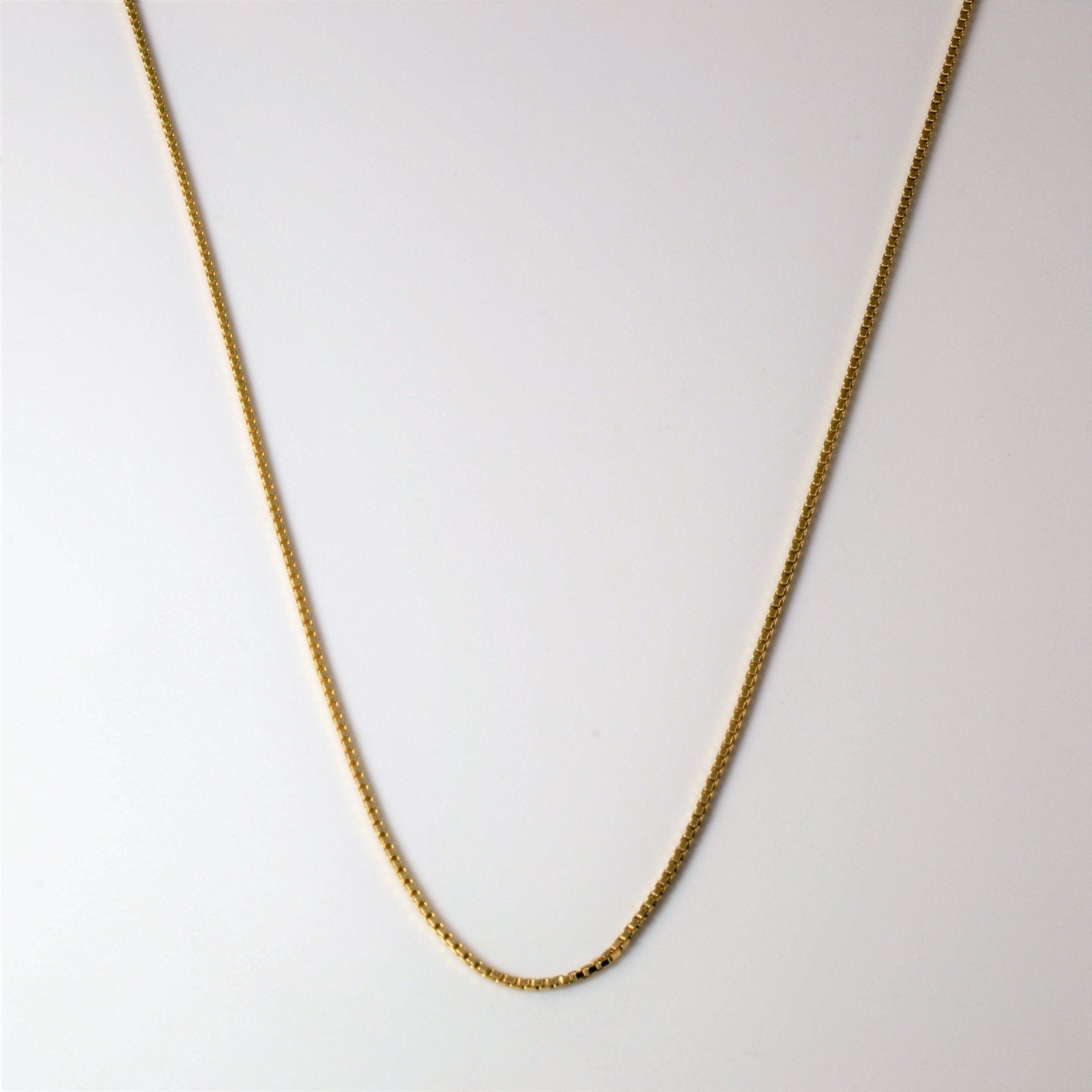 10K Yellow Gold Box Chain Necklace for Men & Women - 20 Inch Solid Gold Box Link Chain - Perfect for Everyday Wear, Gifts & Special Occasions