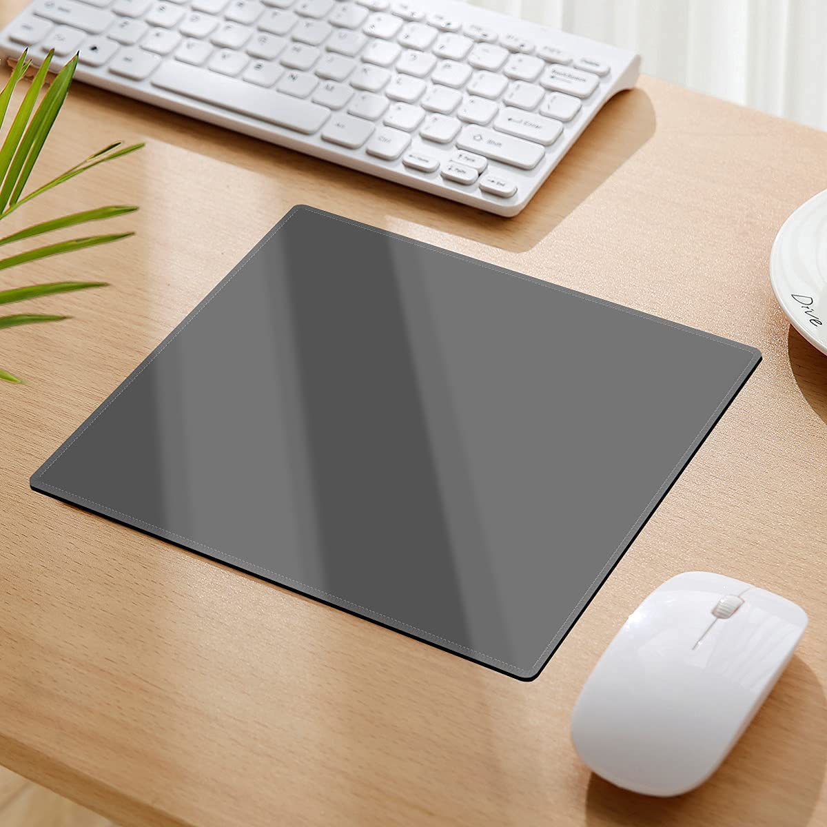 Qisan Non-Slip Rubber Base Gaming Mouse Pad - Foldable, Comfortable Mouse Mat for PC, Laptop, Keyboard - High Resolution Rectangle Computer Mouse Pad for Office, Gaming & Work (Dark Gray)