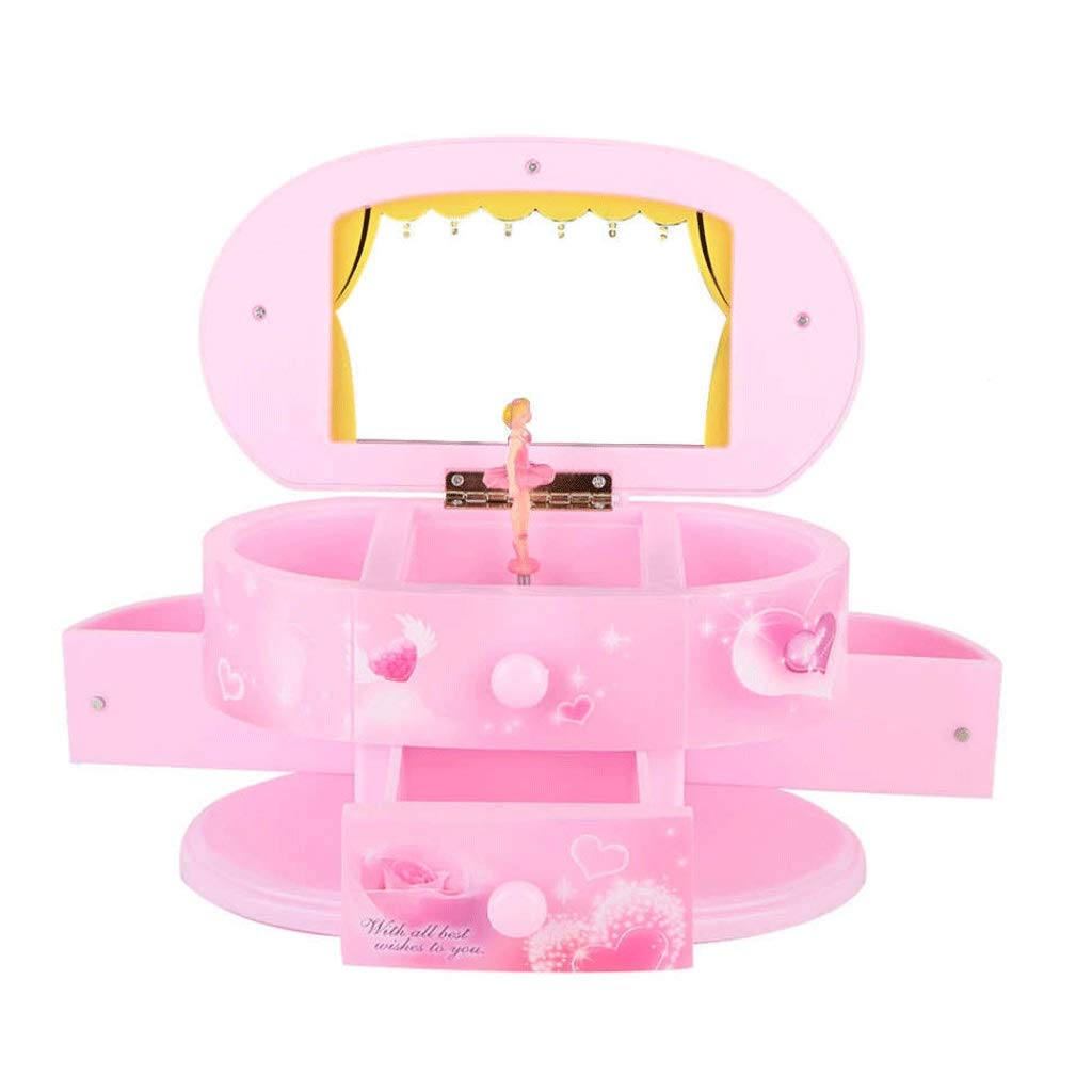 Castle in The Sky Rotating Music Jewelry Box - Perfect Birthday Gift for Girlfriend, Plastic Jewelry Storage with Musical Mechanism | Great for Jewelry Organization, Surprise Gifts & Home Decor