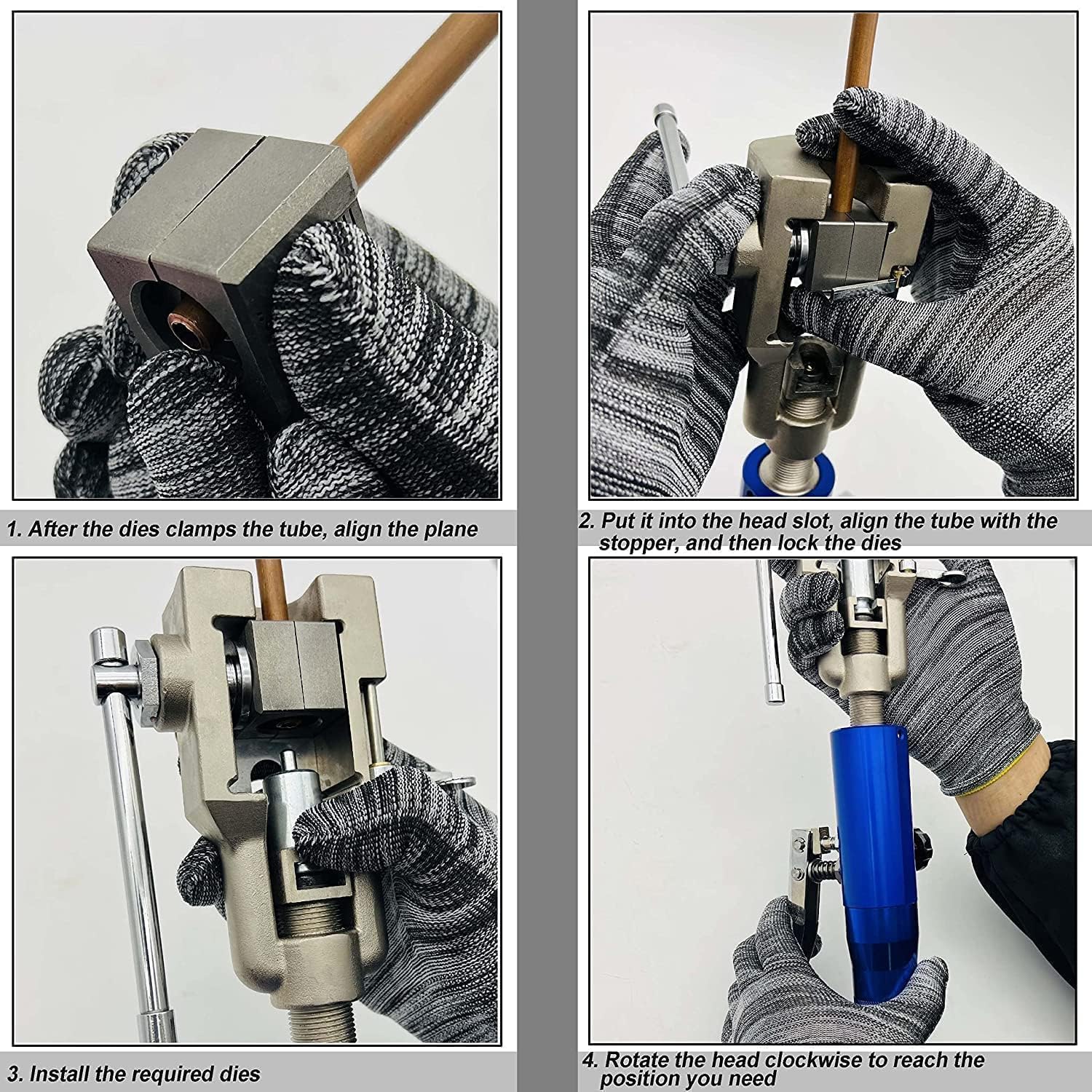 Hydraulic Flaring Tool Kit - 45° Double Flaring Tool for 3/16