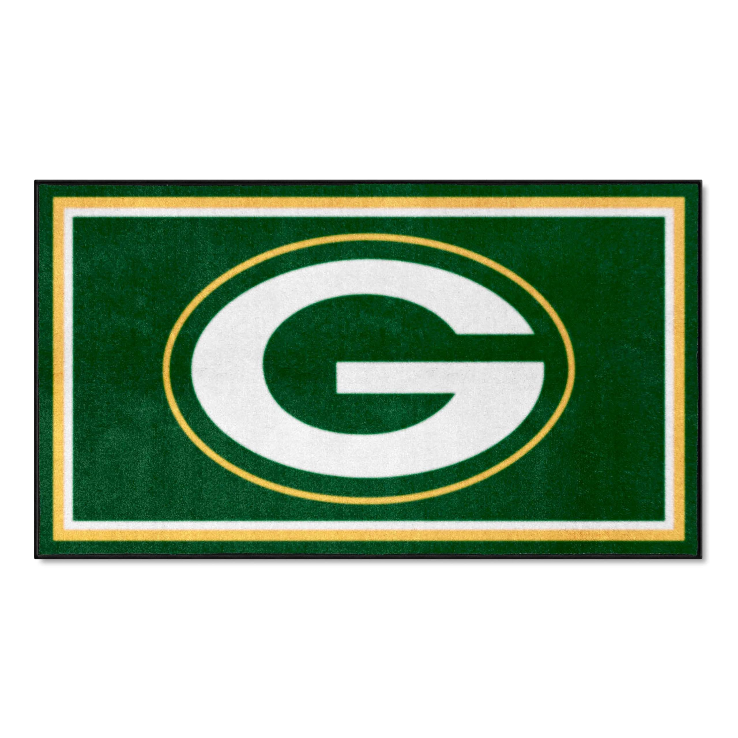 Premium FANMATS 19868 NFL Green Bay Packers 3ft x 5ft Plush Area Rug - Soft Team Logo Carpet for Game Room, Man Cave & Tailgating | Durable Sports Fan Decor for Home, Office & Football Parties