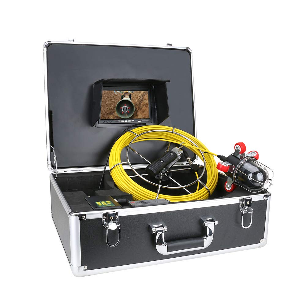 7 Inch Pipe Inspection Video Camera with DVR Recording - Industrial Endoscope for Drain, Sewer & Pipeline Inspection (Perfect for Plumbers, HVAC & Home Maintenance)