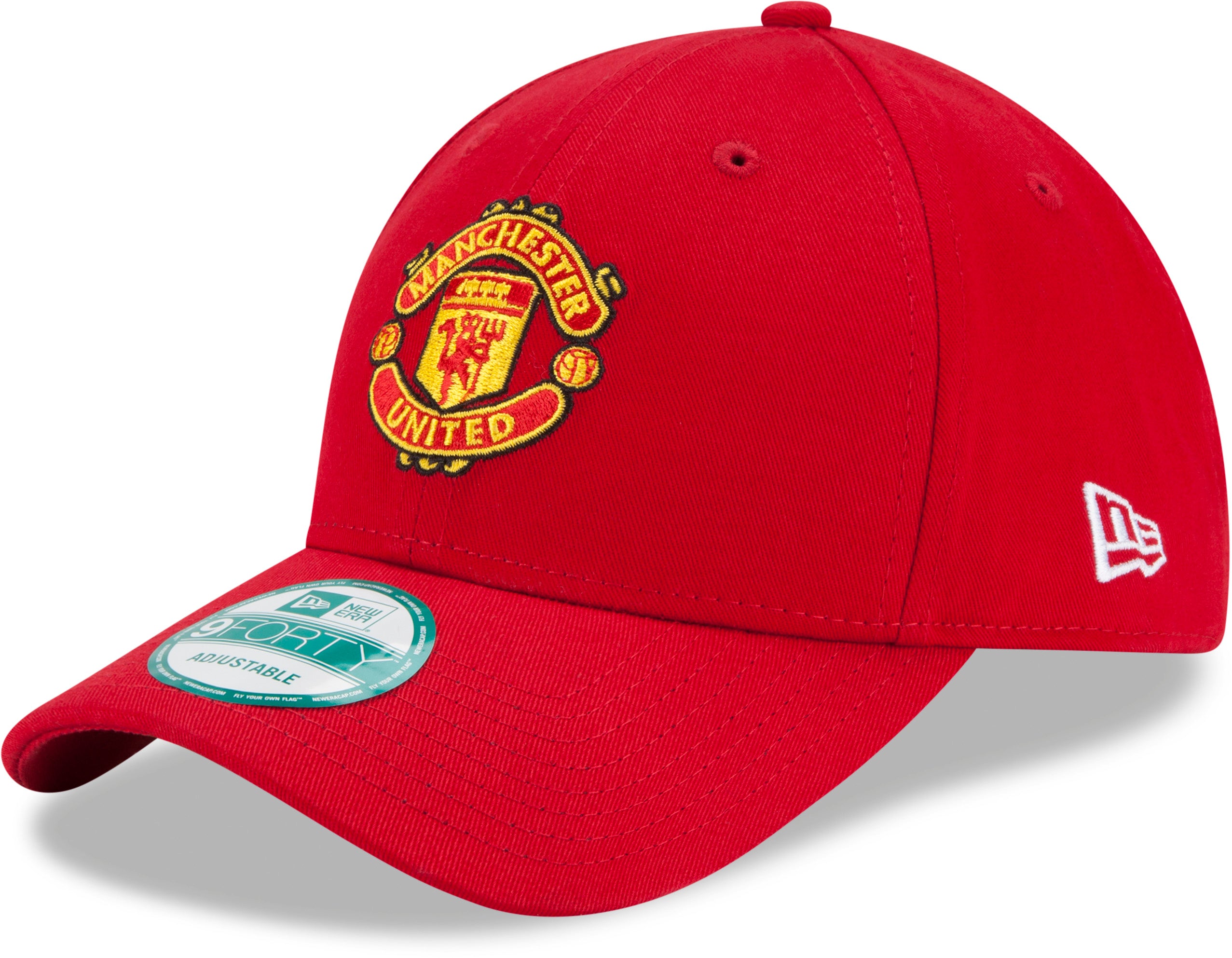 Official Manchester United FC New Era 9Forty Adjustable Snapback Cap - Red Team Logo Baseball Hat for Men & Women - Perfect for Game Day, Sports Events & Fan Collections