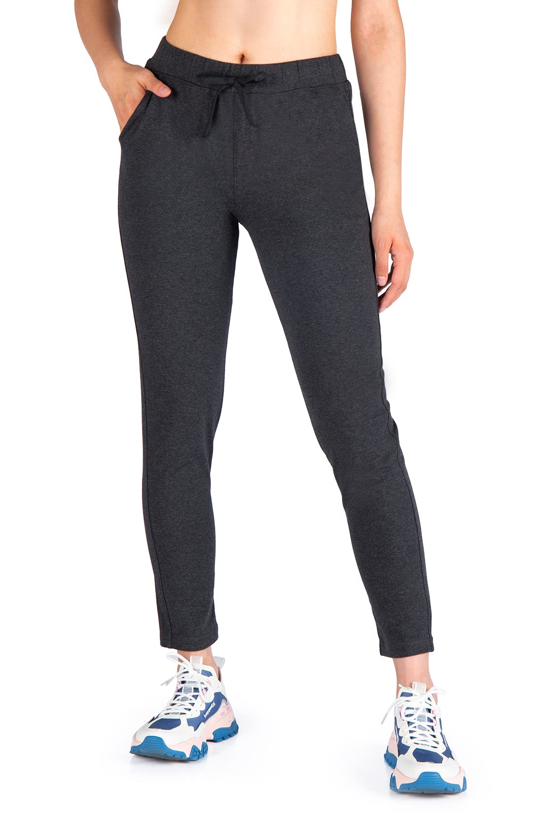 Yogipace Women's 7/8 On The Fly Pants - Petite/Regular/Tall Sizes, Drawstring Waist, Casual Lounge Joggers & Travel Sweatpants for Yoga, Running, and Everyday Comfort