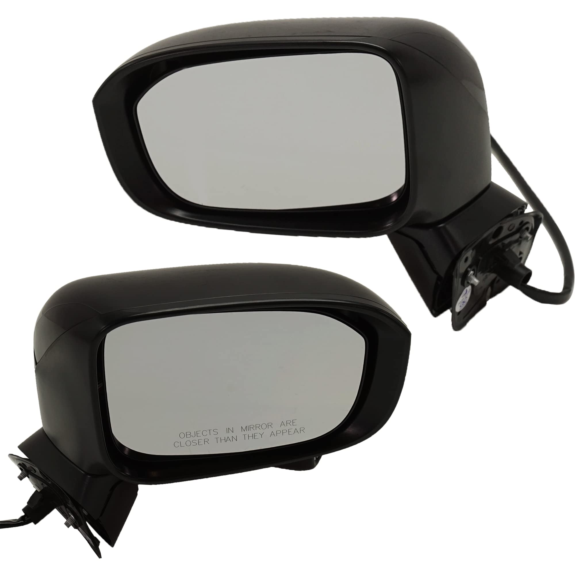 2014-2015 Honda Civic Power Heated Side Mirrors - Driver & Passenger Side, Paintable Replacement for Winter Driving & Enhanced Visibility