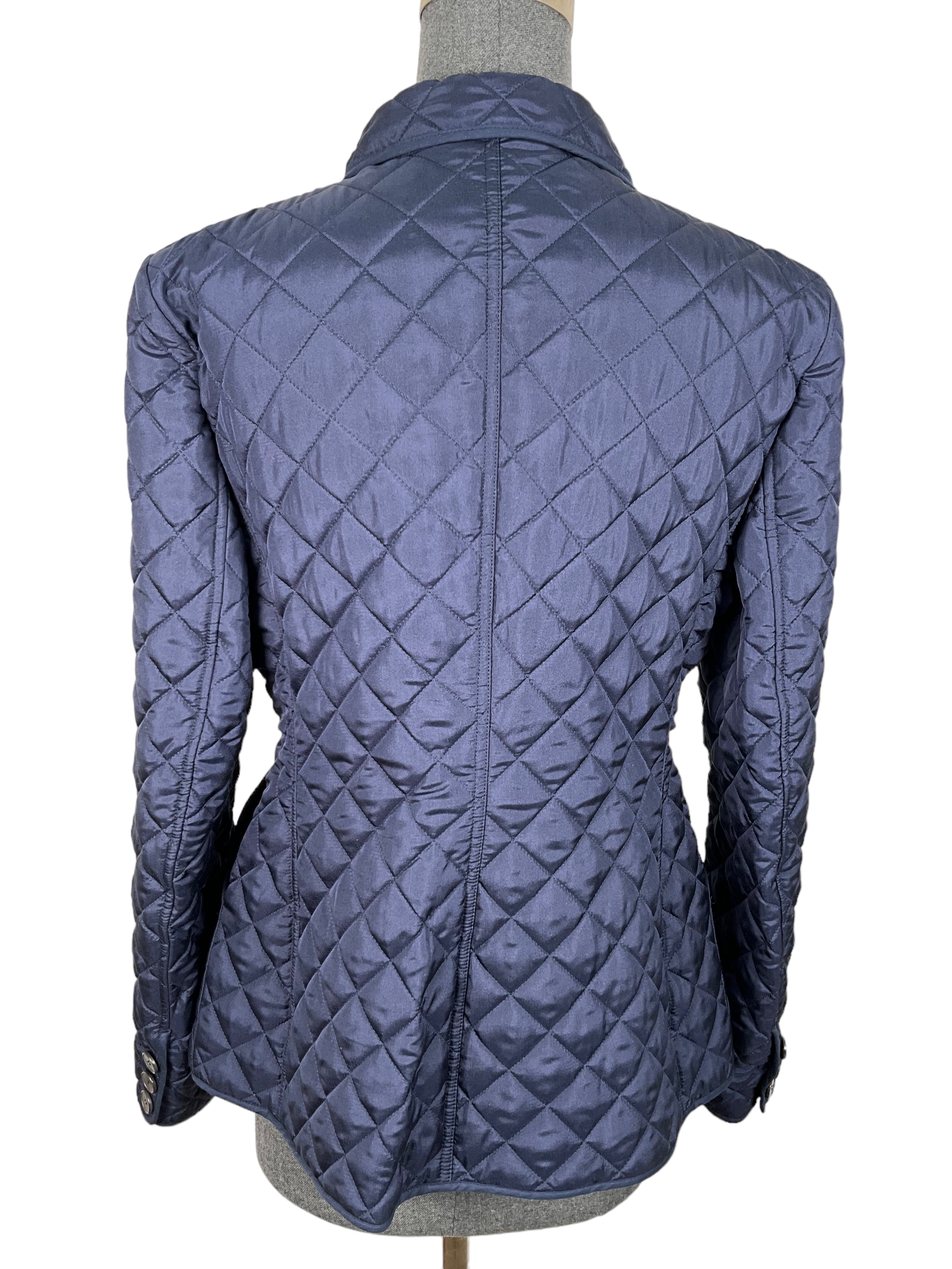 Christian Dior Navy Quilted Jacket Women's Medium Size - Luxury Fashion Outerwear for Fall & Winter | Perfect for Parties, Dates & Office Wear