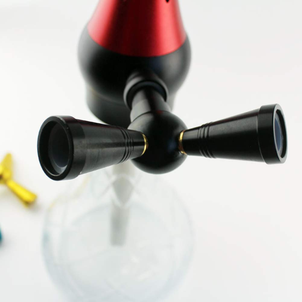 Premium Hookah Conversion Head & 1 to 2 Hose Adapter - Black Shisha Connector Accessories for Hookah Smoking | Perfect for Home Parties & Lounge Sessions
