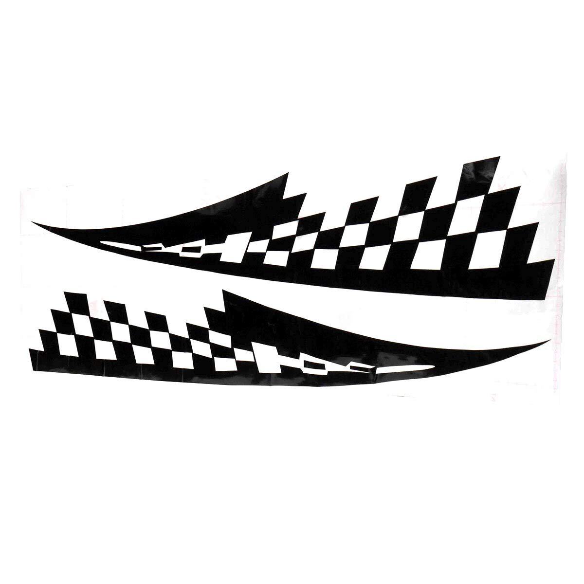 KaaHego Black Racing Strip Die-Cut Water-Resistant Car Sticker for Sides, Windows, Bumper, Hood - Perfect for Customizing Cars, Trucks, and Motorcycles