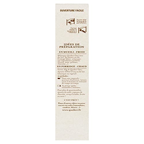 Quaker Oats 550g (19.4 oz) - Pack of 4 - 100% Natural Whole Grain Rolled Oats for Breakfast, Baking & Healthy Snacks - Perfect for Oatmeal, Cookies, Granola & Smoothies