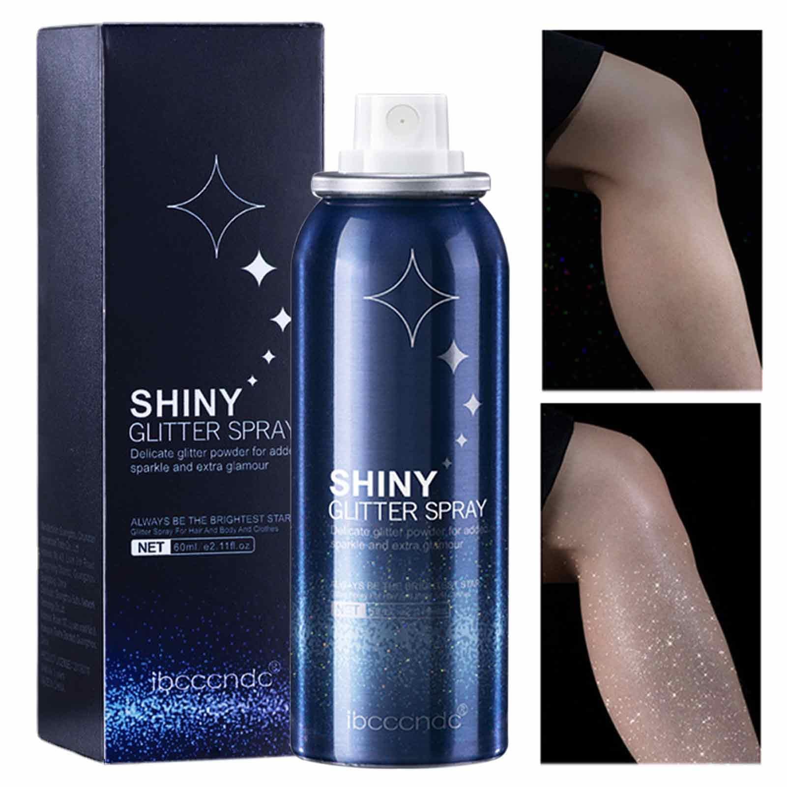 Shimmery Body & Face Highlighter Powder Spray - 60ml Long-Lasting Makeup for Stage Performance, Prom, Nightclub & Party | Perfect for Festivals, Cosplay & Special Events