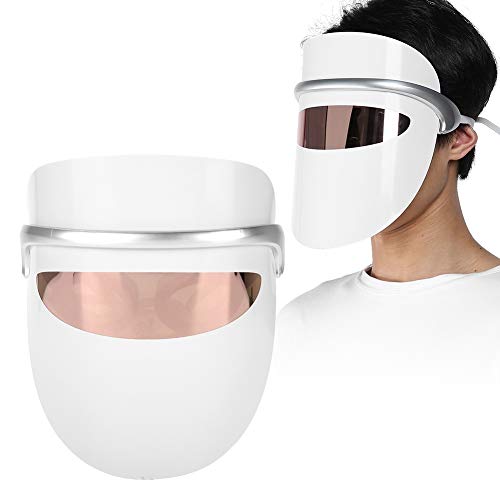 LED Light Therapy Face Mask - 3D Anti-Wrinkle & Skin Rejuvenation Facial Care Device with 3 Color Modes (Red/Blue/Yellow) for Home Skincare & Beauty Treatment - Perfect for Anti-Aging, Acne Treatment and Skin Firming