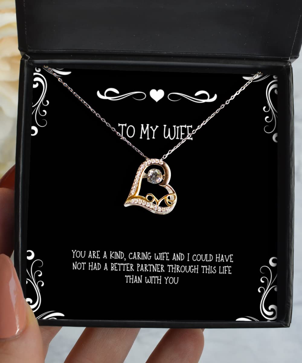 Beautiful Wife Gift - Elegant Dancing Necklace for Kind & Caring Wife - Perfect Anniversary or Birthday Present for Her - Jewelry She'll Love to Wear Daily & for Special Occasions