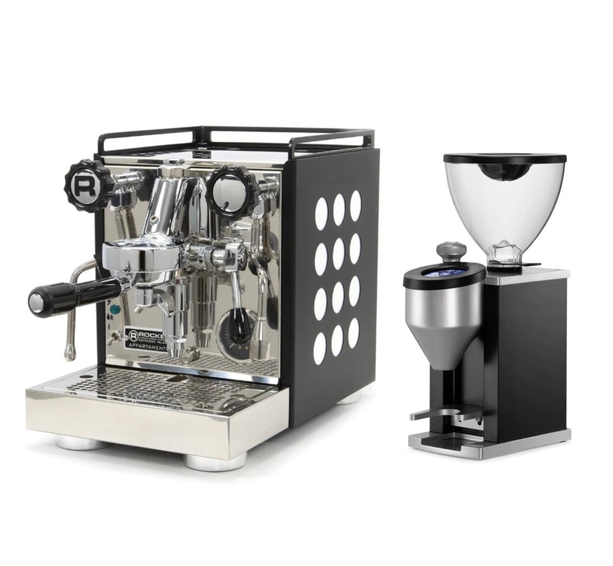 Rocket Appartamento Espresso Machine & Faustino Coffee Grinder Bundle - Professional Home Barista Kit for Perfect Espresso & Coffee Brewing