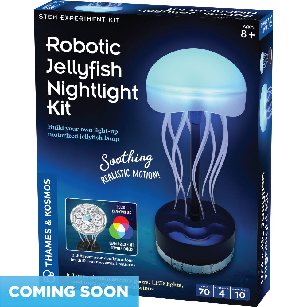 Robotic Jellyfish Nightlight Kit - DIY Glowing Ocean-Themed Project for Kids & Adults | Perfect for Bedrooms, Nurseries, and Relaxation Spaces | Coming Summer 2025