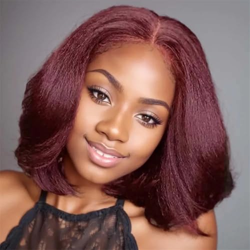 99J Burgundy Yaki Wig
