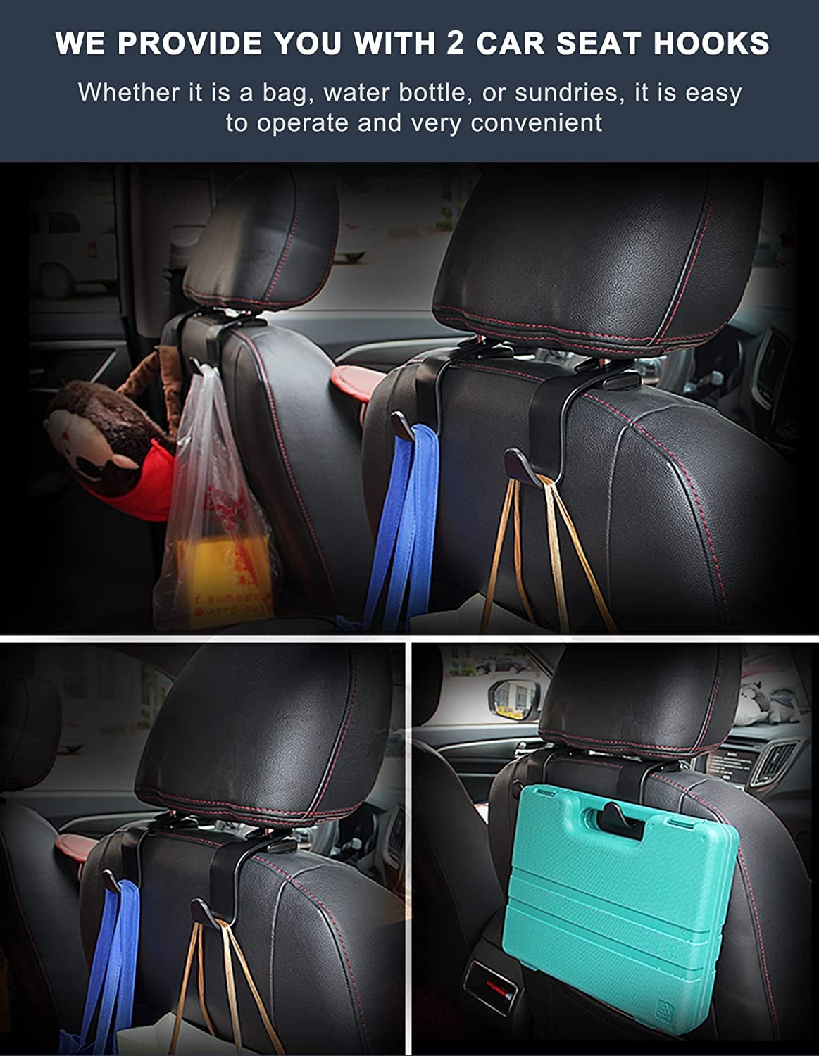 **Garissa Car Seat Organizer - Multifunctional Back Seat Organizer with Cup Holder & Food Tray, Universal Fit (14.37