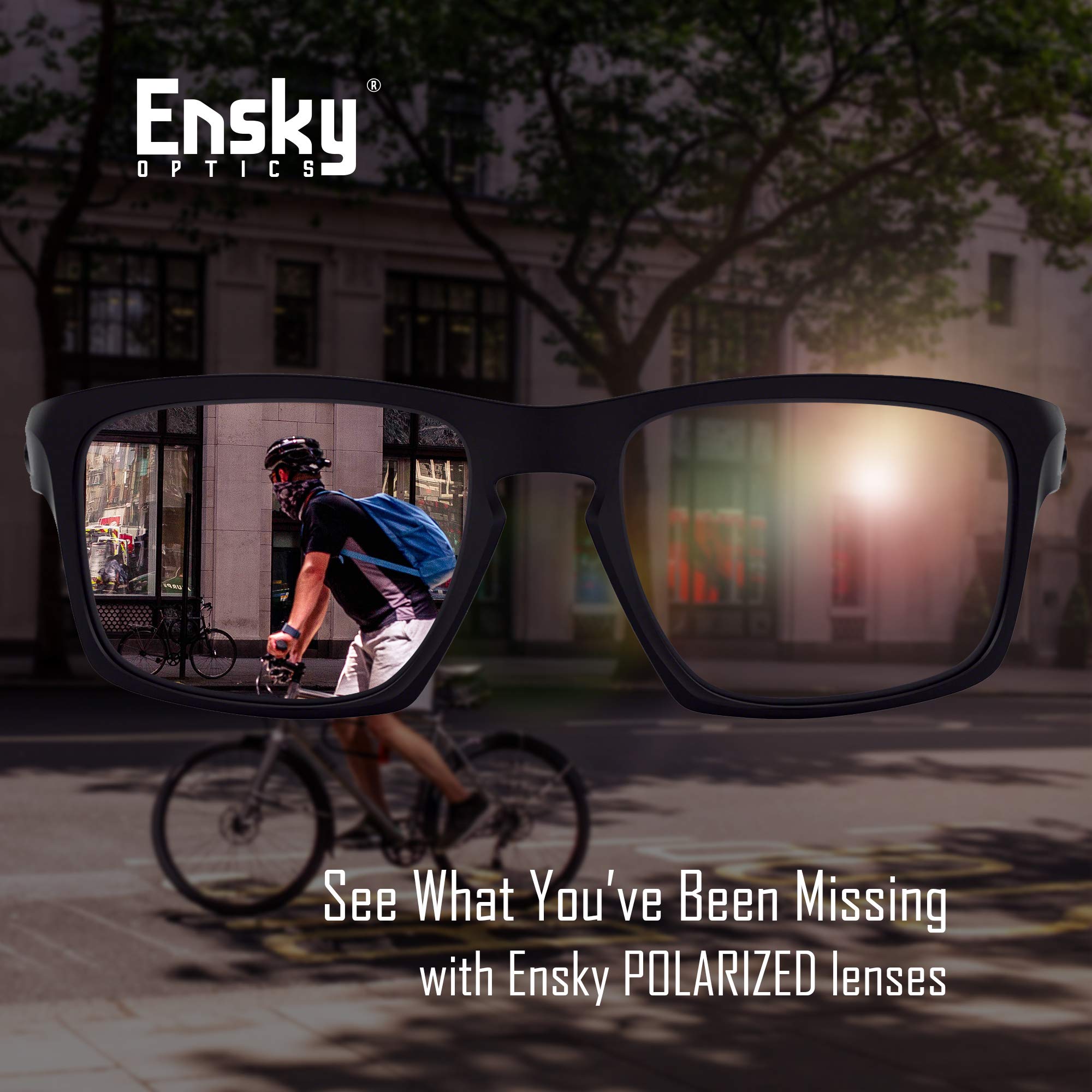Ensky HardyShield Replacement Lenses for Oakley Splinter Sunglasses - Durable UV Protection, Anti-Scratch, Polarized - Perfect for Cycling, Running & Outdoor Sports