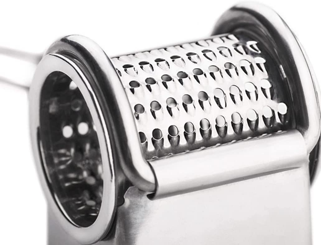 Premium Stainless Steel Rotary Cheese Grater - Hand Cranked Kitchen Tool for Grating Cheese, Chocolate, Fruits & Vegetables | Perfect for Pasta, Salads, Baking & Meal Prep