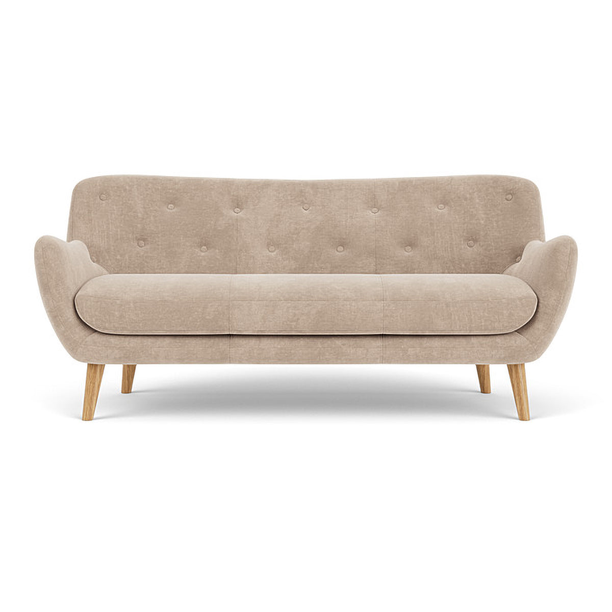 Luxury Herman Boucle 3-Seater Sofa - Modern Upholstered Living Room Couch for Small Spaces, Comfortable Sectional Sofa for Home, Apartment & Office Use