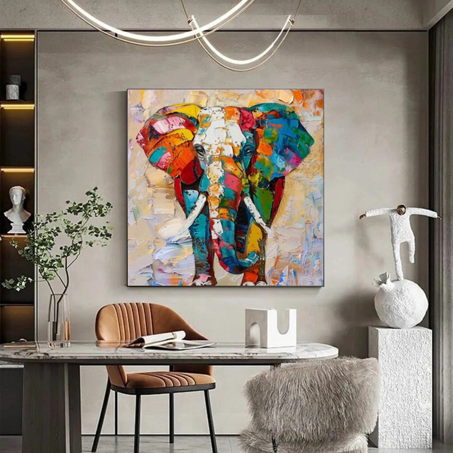Animal Art Painting #AP115 - Handmade Canvas Wall Art for Home & Office Decor - Perfect for Living Room, Bedroom, and Gift Giving