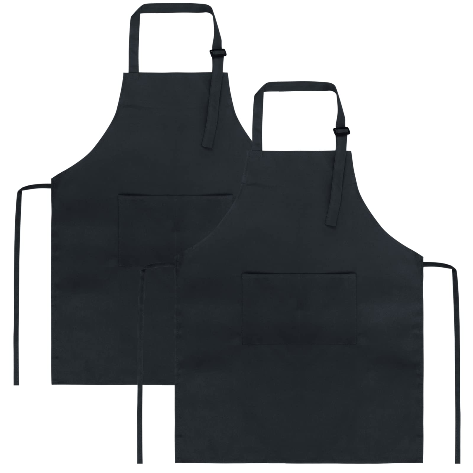 SINLAND Kids Apron with Pocket 2 Pack - Adjustable Children Chef Apron for Cooking, Baking, Painting - Perfect for Kitchen, Art Class & DIY Crafts