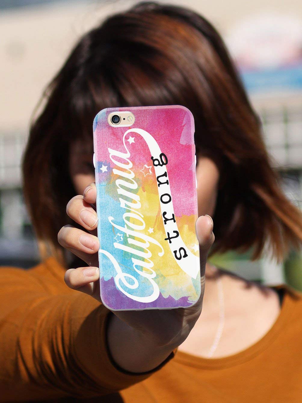 Inspired Cases - iPhone 12 Pro Case - 3D Textured Protective Cover with Shockproof & Anti-Scratch Design - Compatible with Apple iPhone 12 Pro - California Strong Watercolor Print - Perfect for Daily Use, Travel & Outdoor Activities