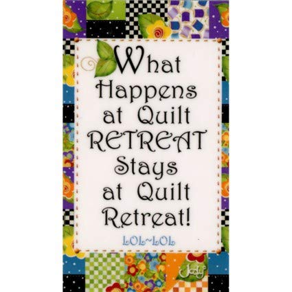 Quilt Retreat Magnet - Strong & Decorative Refrigerator Magnet for Quilting Enthusiasts | Perfect for Scrapbooking, Craft Rooms & Home Decor