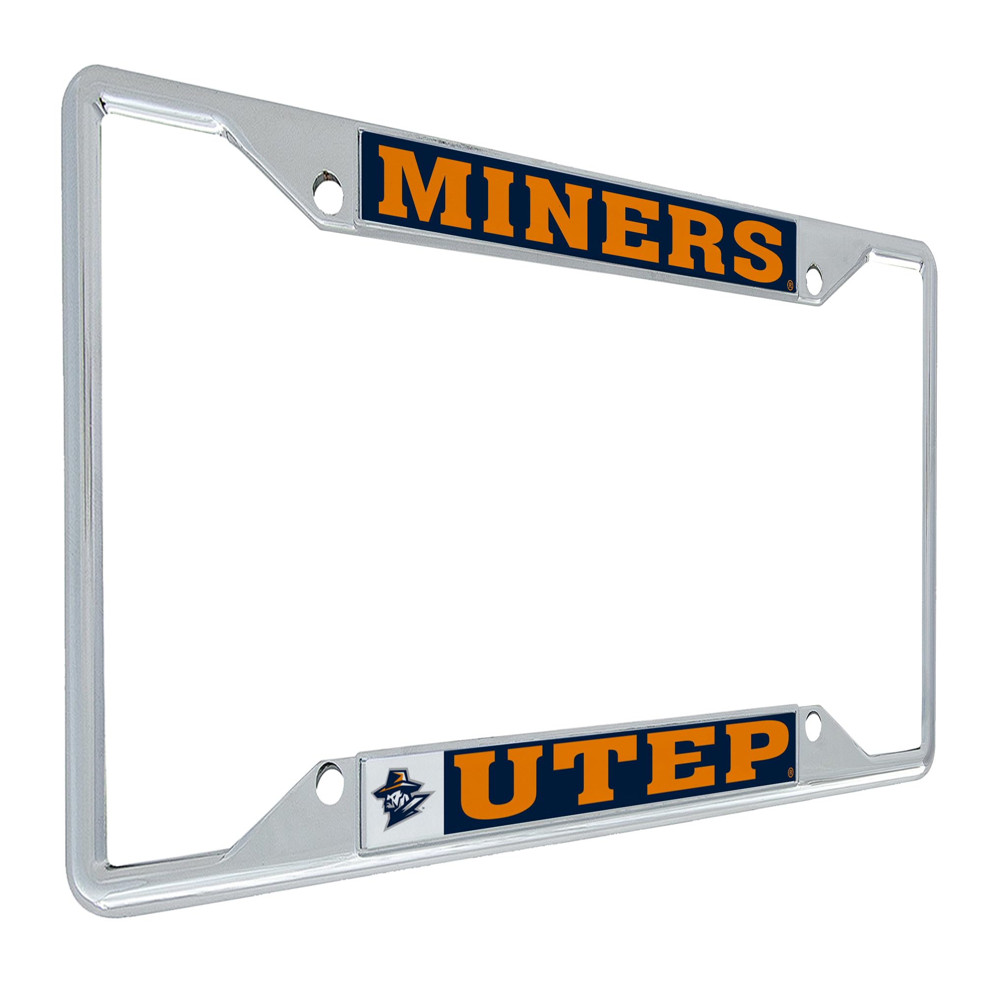 UTEP Miners Metal License Plate Frame - Desert Cactus Car Accessory for University of Texas El Paso Fans | Front or Rear Tag Holder with Mascot Design | Perfect for Game Day & Alumni Pride