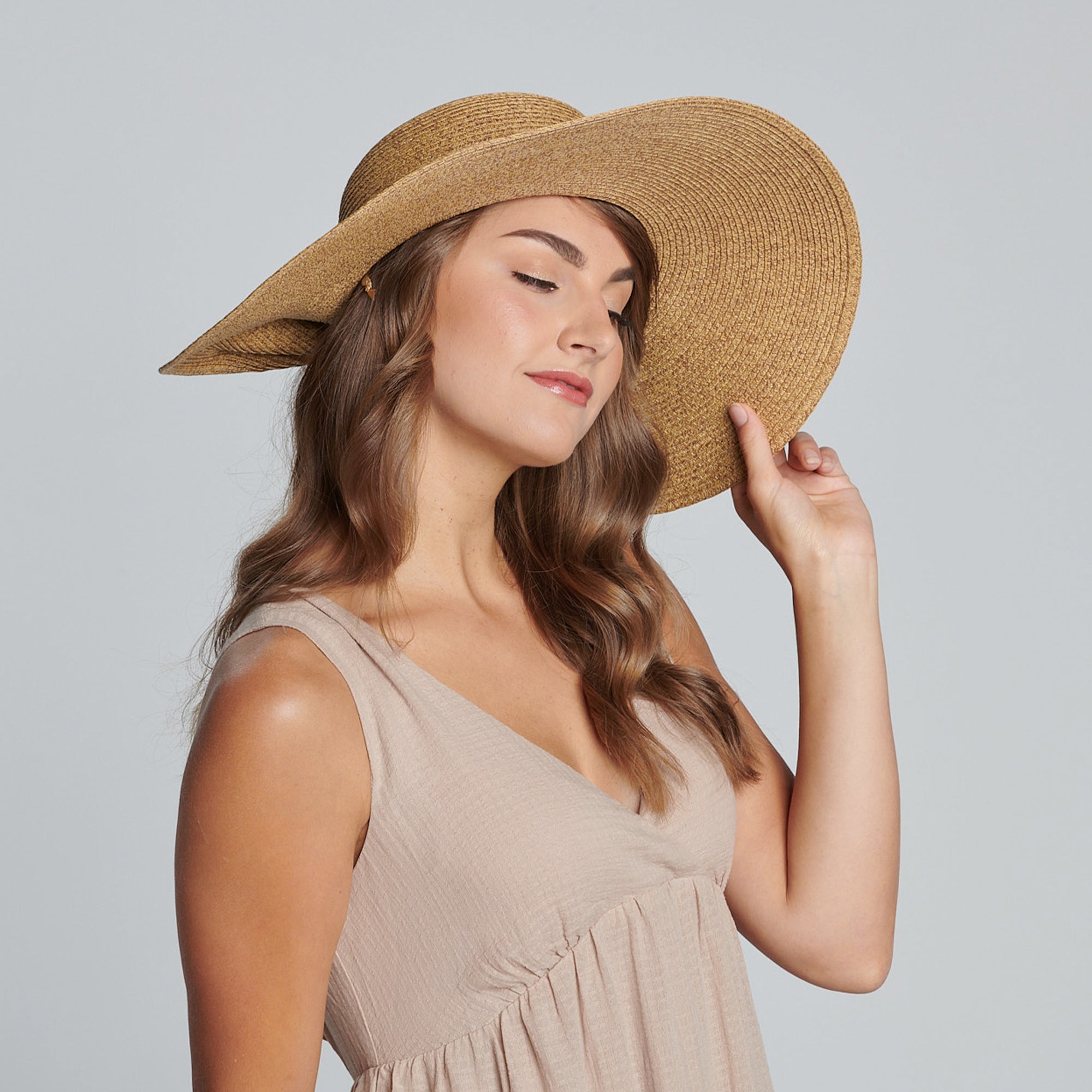 Women's Ultrabraid Back Knot Floppy Hat - Wide Brim Sun Hat for Beach, Summer & Outdoor Activities | UPF 50+ Sun Protection | Adjustable Chin Strap