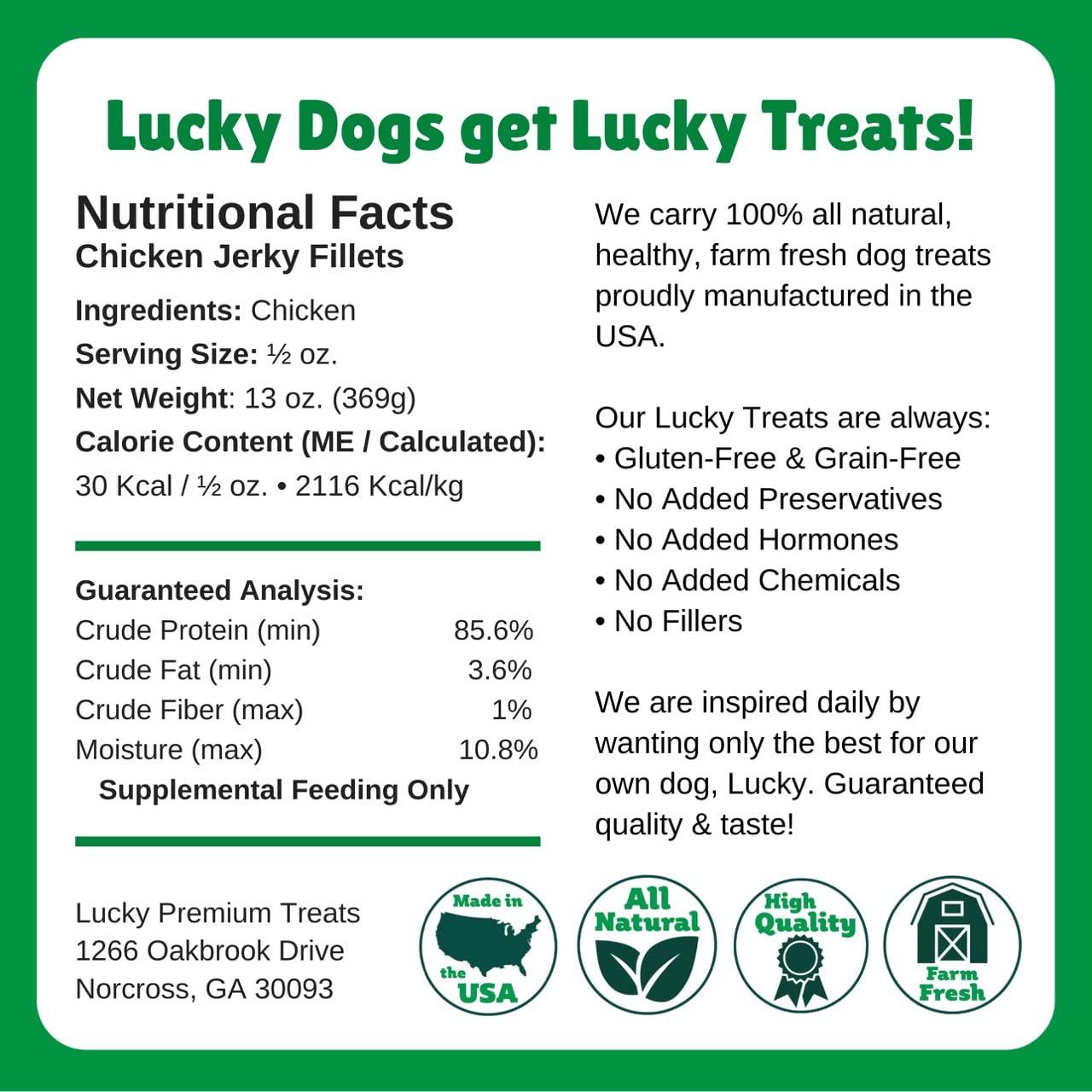 Premium Chicken Jerky Dog Treats - All Natural Dehydrated Chicken Breast Slices, Grain-Free & Healthy Training Snacks for Dogs (13 oz) - Perfect for Training Rewards, Travel Treats & Daily Dental Care