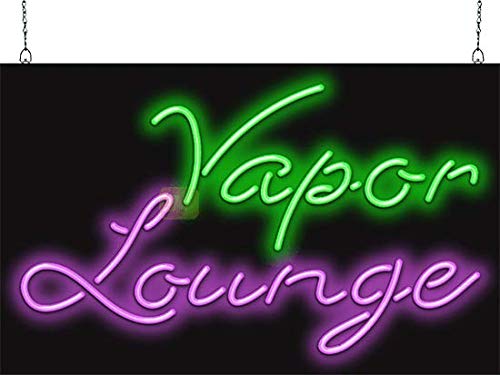 Vapor Lounge Neon Sign - Retro LED Wall Art for Home Bar, Gaming Room & Man Cave Decor - Perfect for Parties & Entertainment Spaces