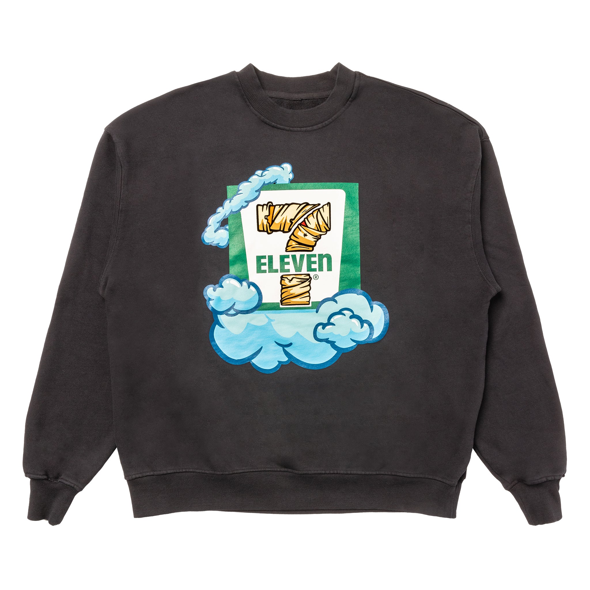 7 Eleven® x Blue the Great Mummy Crewneck Sweatshirt - Limited Edition Streetwear Hoodie for Men & Women | Perfect for Casual Wear, Halloween Costumes & Urban Fashion