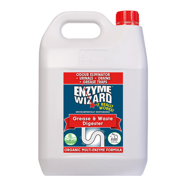 Enzyme Wizard Grease & Waste Digester - Organic Drain Cleaner for Kitchen Sink, Shower & Septic System | Fast-Acting, Eco-Friendly Drain Maintenance Solution