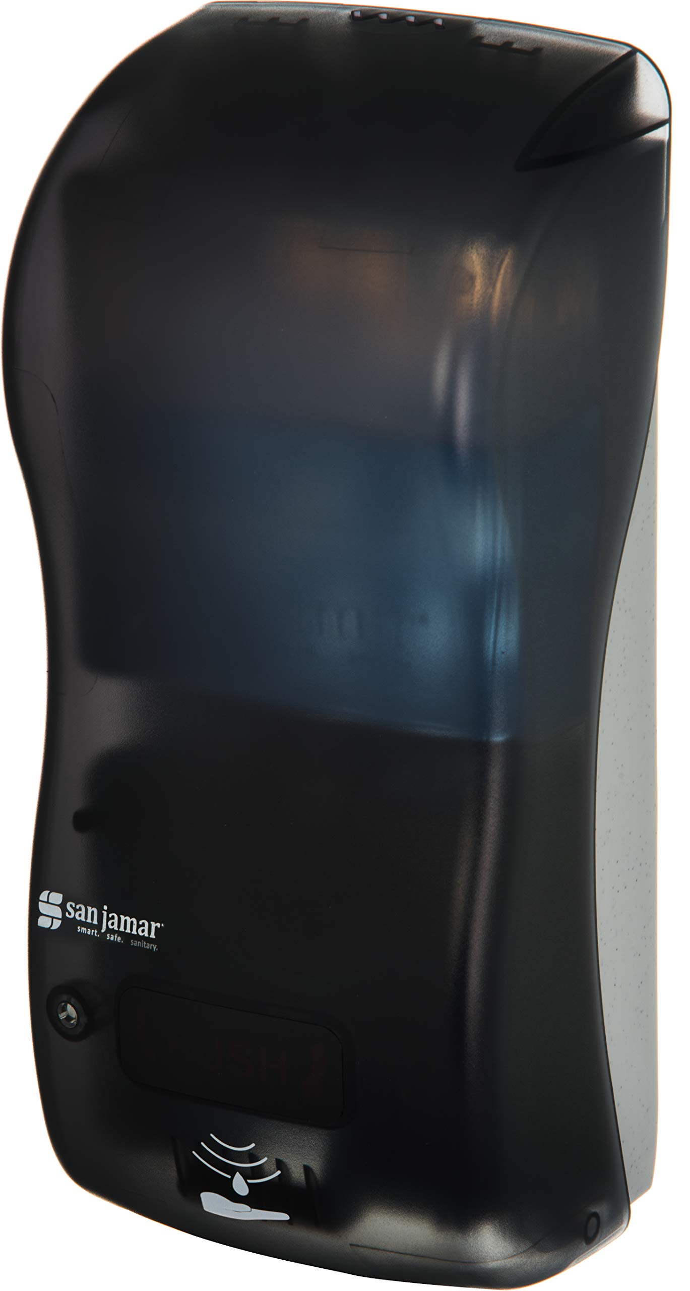 San Jamar Classic Rely Hybrid Electronic Soap Dispenser & Hand Sanitizer Dispenser - 900ml Universal Touchless Dispenser for Bathroom, Kitchen, Restaurant - Black Pearl Plastic Design for Hygienic Hand Washing & Sanitizing