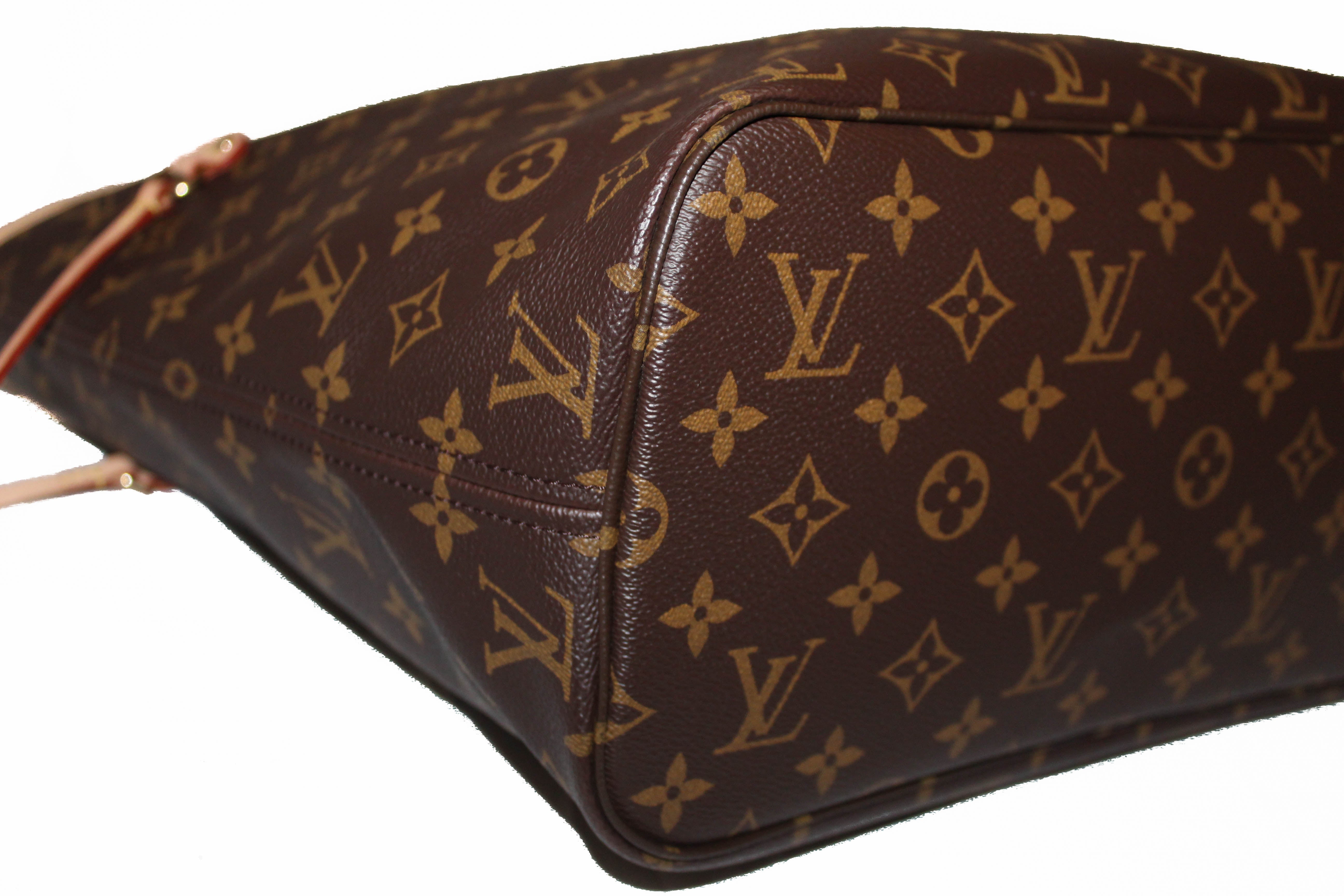 Authentic Louis Vuitton Neverfull MM Monogram Canvas Tote Bag - Luxury Designer Shoulder Bag for Women, Perfect for Work, Travel & Everyday Use