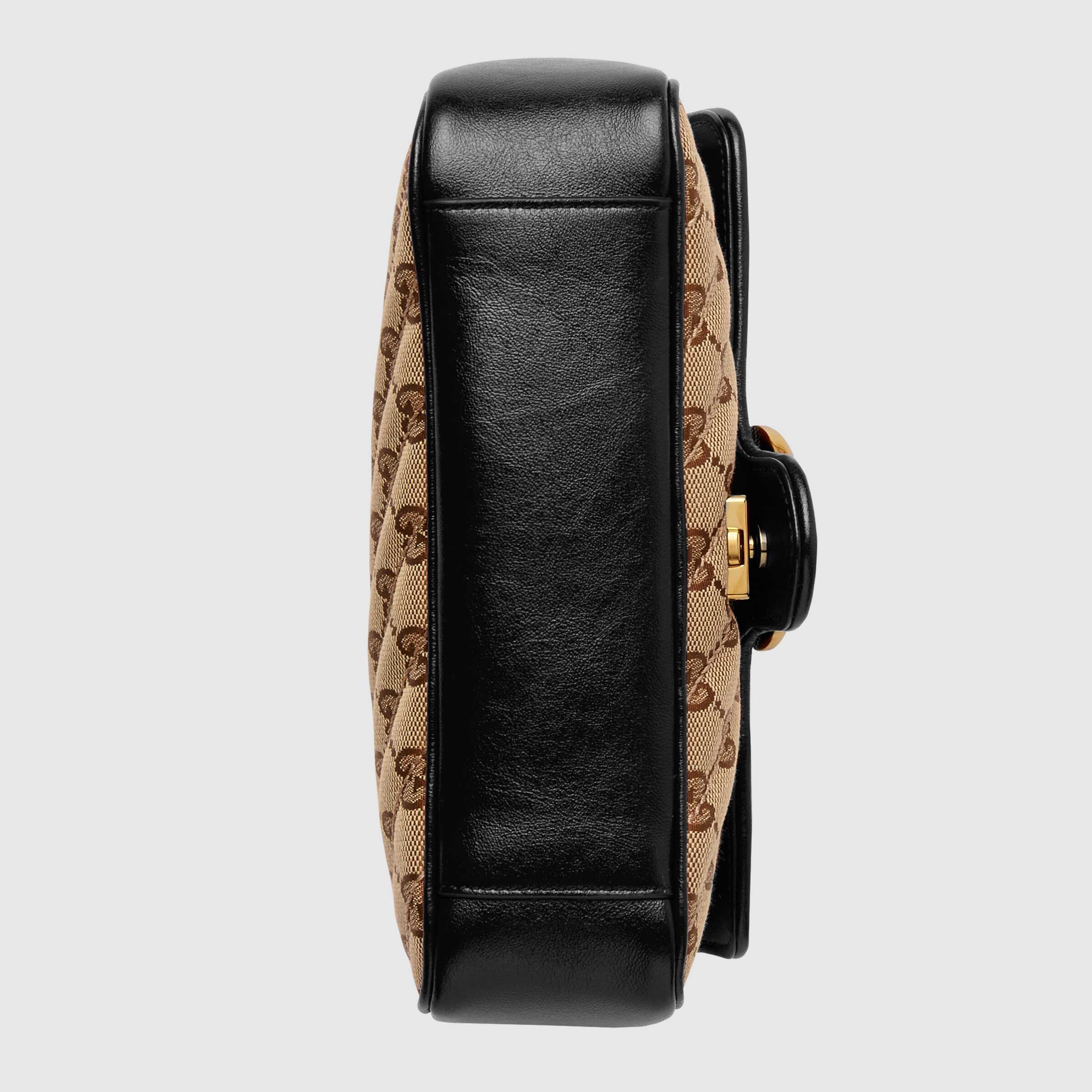 Original Gucci GG Marmont Mini Bag in GG Canvas - Luxury Crossbody Purse for Women, Perfect for Date Night & Evening Events