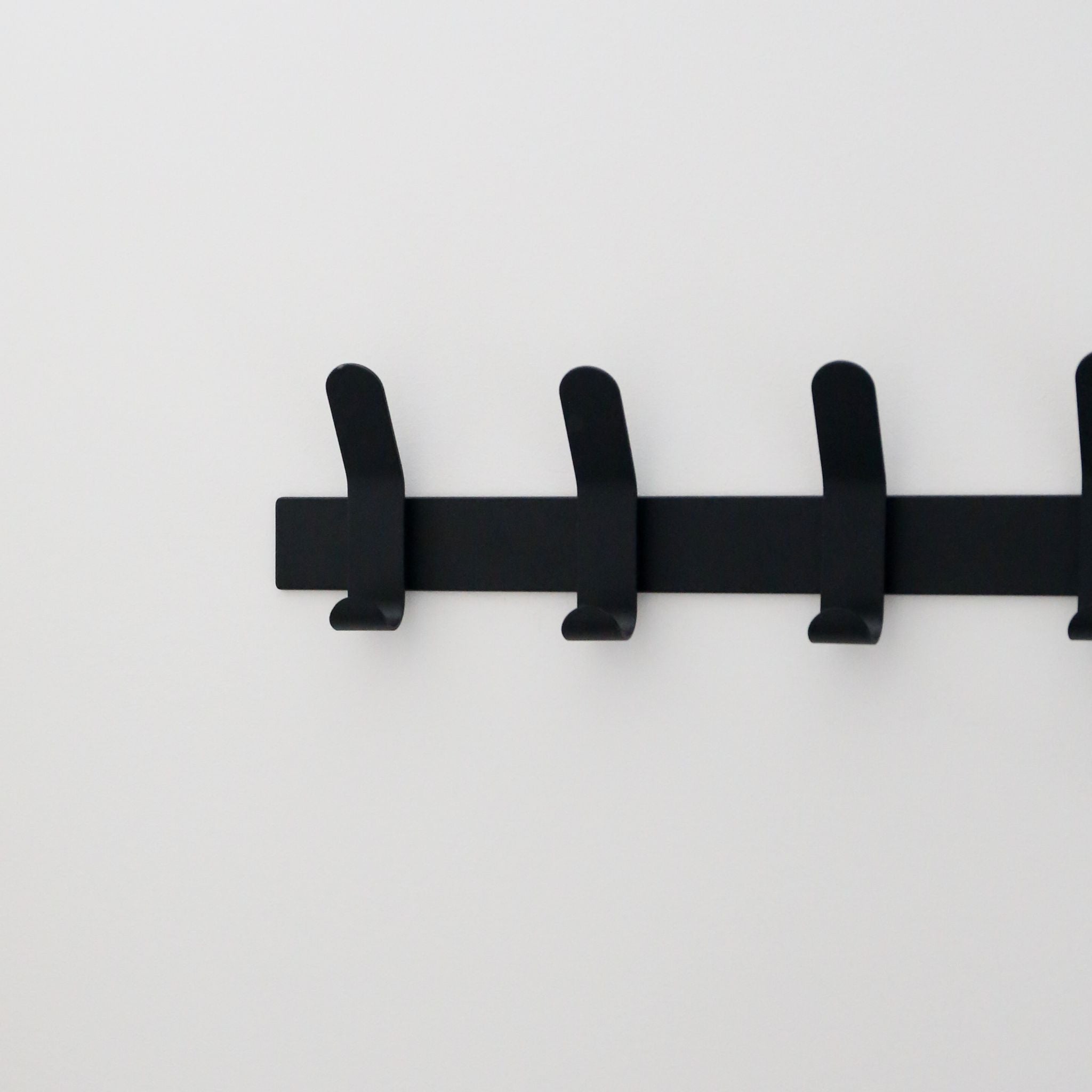 ZONE DENMARK Black Wall Mounted Coat Rack & Towel Holder - Perfect for Bathroom, Bedroom, and Entryway Organization