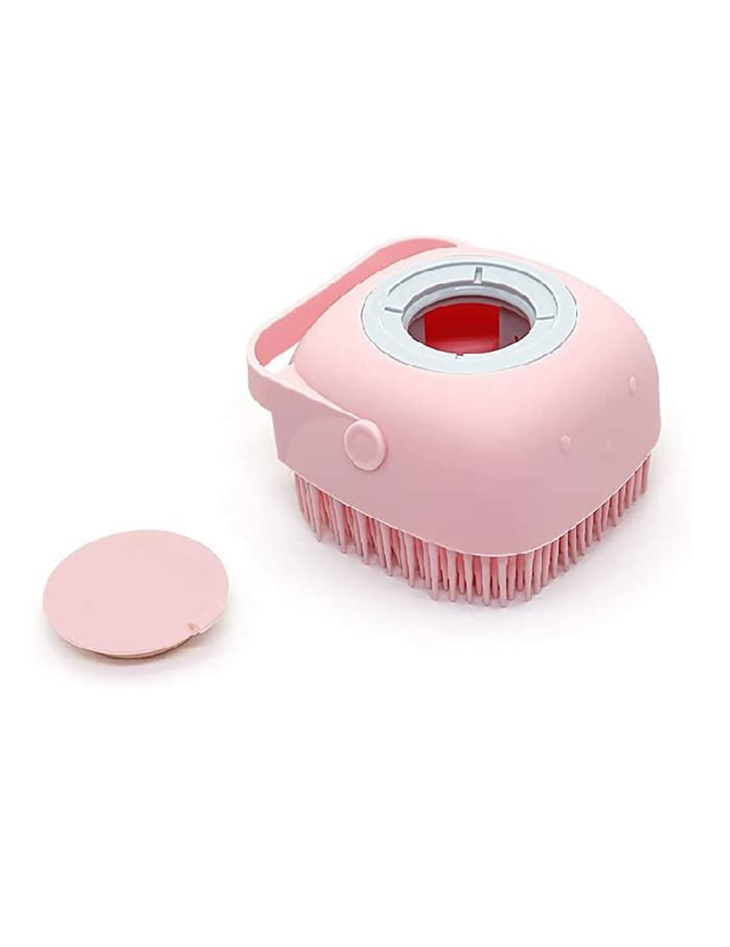 SR Silicone Body Back Scrubber - 5 Inch Pink Exfoliating Brush for Shower & Bath - Gentle Skin Cleansing & Massage Tool - Pack of 1 for Personal Hygiene & Spa Relaxation