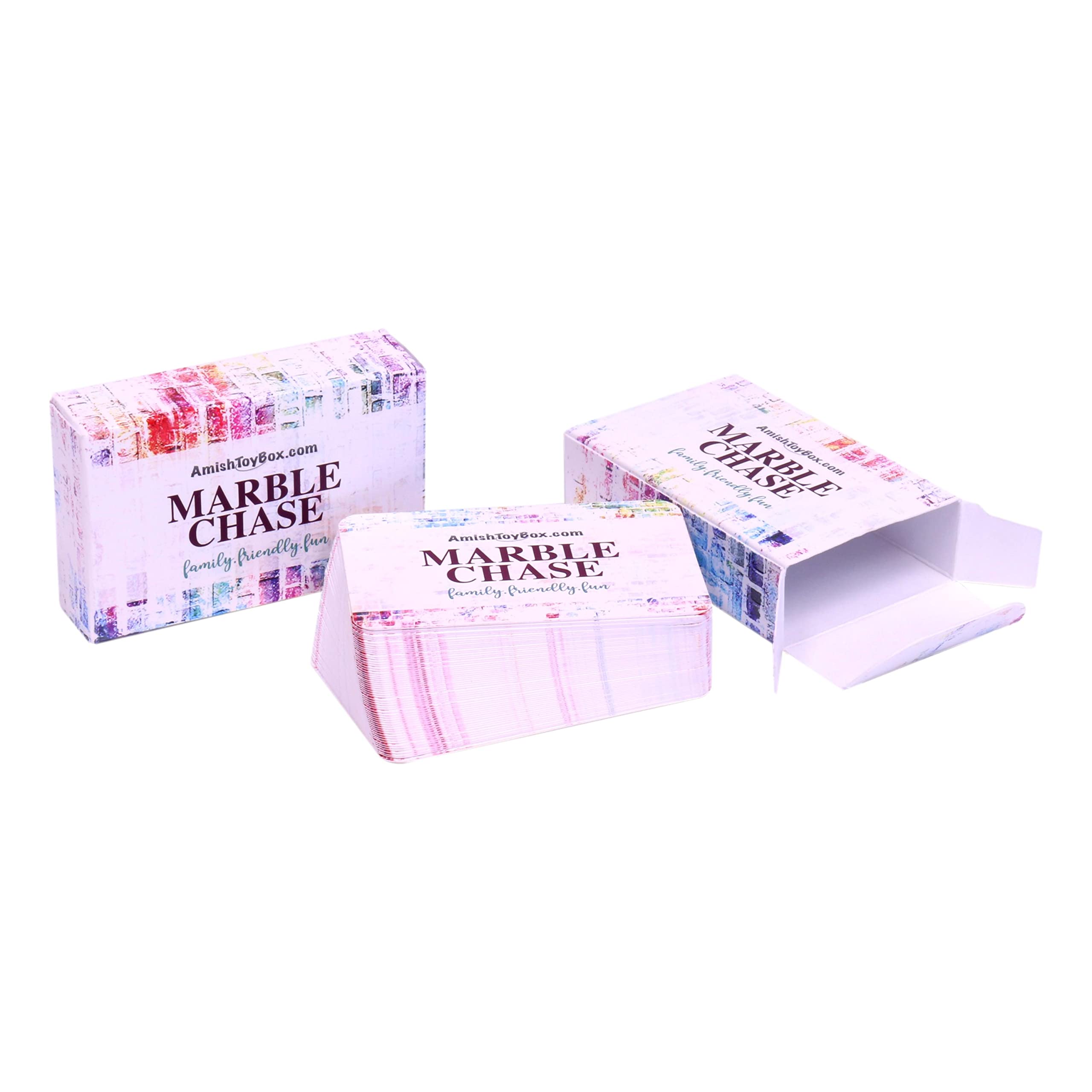 AmishToyBox.com Marble Chase Wooden Game Set with Double-Sided 23
