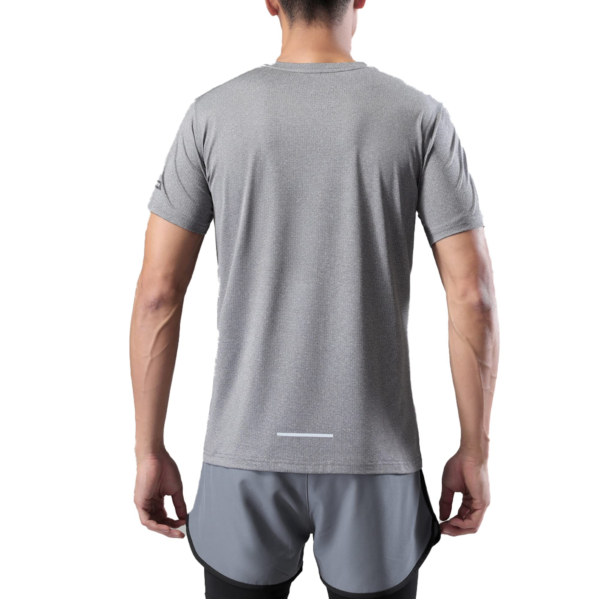 Men's Summer Slim Fit Moisture Wicking Active Athletic Short Sleeve Crew T-Shirt - Lightweight Quick Dry Workout & Running Shirt for Gym, Sports & Outdoor Activities