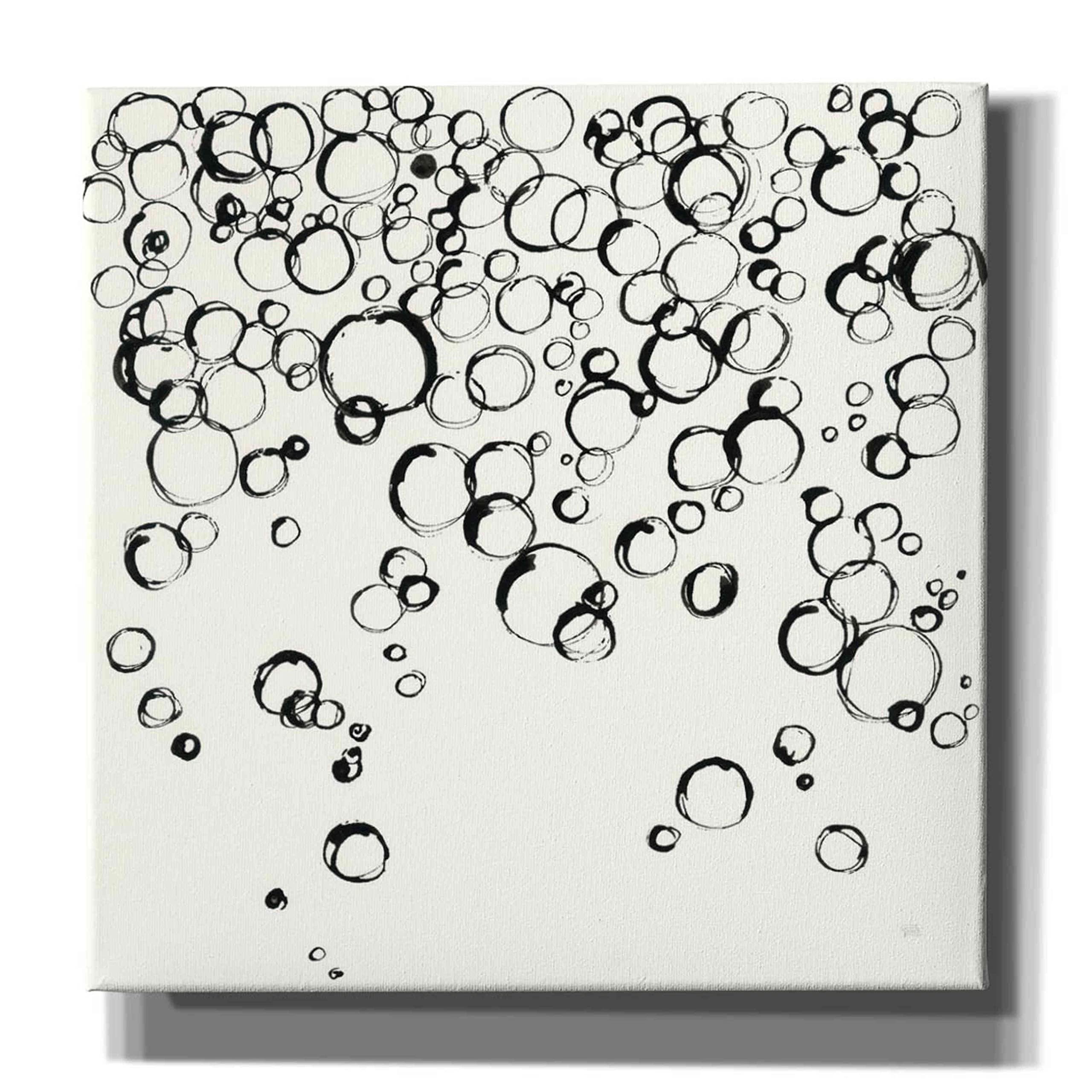 Epic Graffiti 'Bubbles III' by Chris Paschke - 26x26 Inch Giclee Canvas Wall Art Print - Modern Abstract Graffiti Painting for Living Room, Bedroom & Office Decor