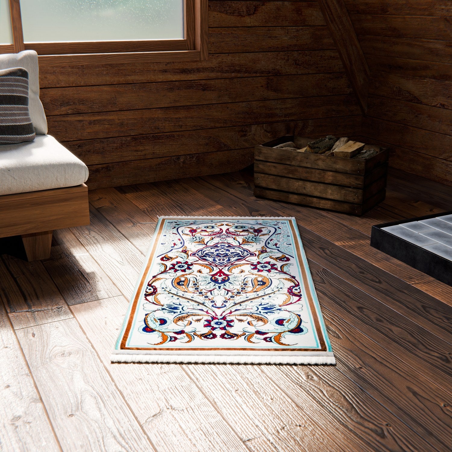 Premium Pastel Floral & Aqua Islamic Prayer Rug - Soft Non-Slip Muslim Prayer Mat for Home, Mosque & Travel - Perfect for Daily Salah & Ramadan Worship