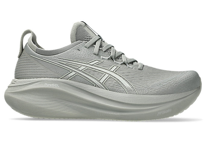 ASICS Men's Gel-Nimbus 27 Running Shoes - Seal Grey/Lake Grey - Size 10.5 D Medium - Cushioned Road Running Sneakers for Long Distance & Marathon Training