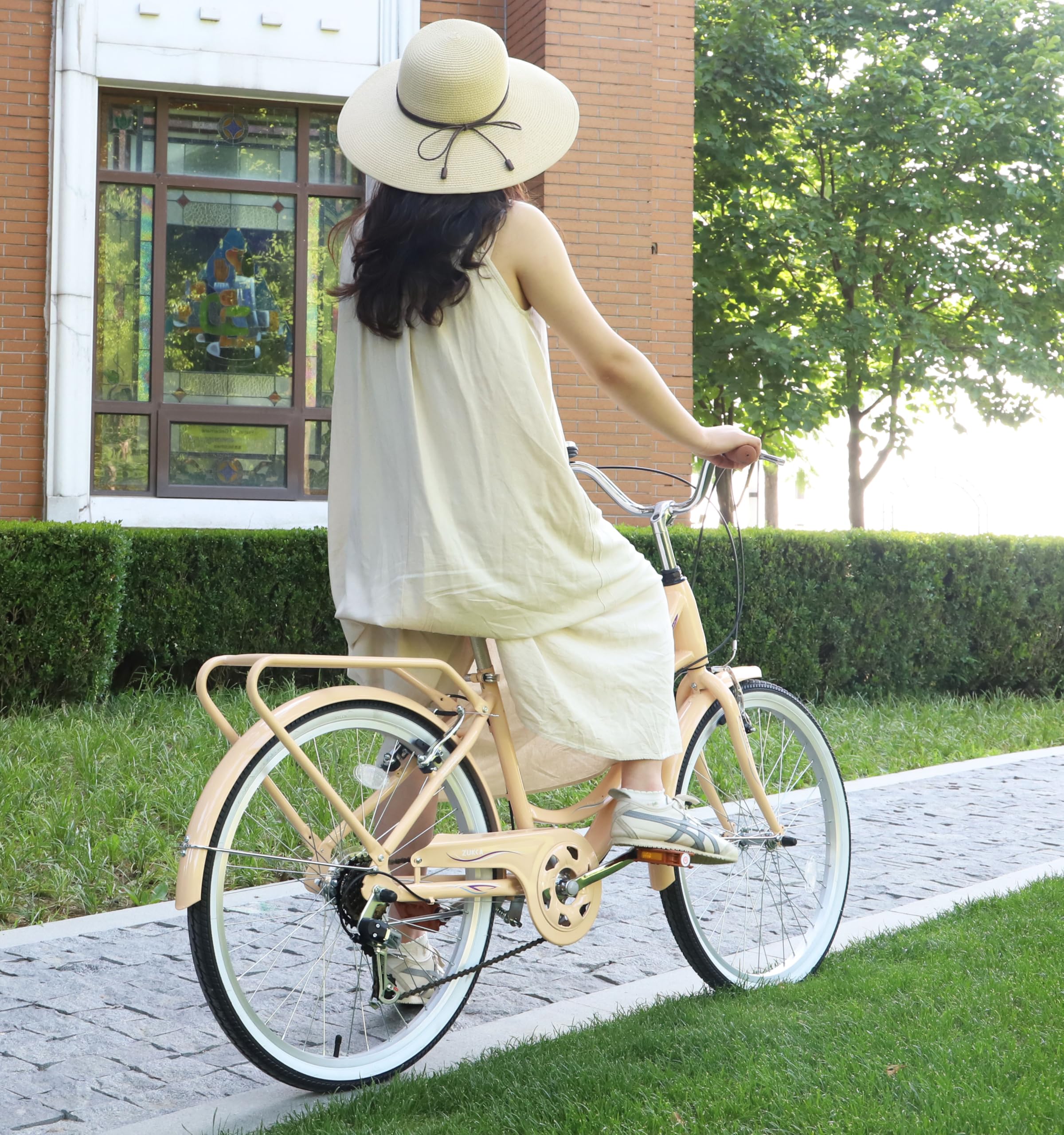 **MEGHNA 26 Inch Cruiser Bike for Women & Men - Low Step-Through Frame, 7-Speed Shifter, V-Brake - Perfect for Commuting, City Riding & Leisure**    *(Use Case: Ideal for daily commutes, casual city rides, and relaxed weekend cycling for adults and seniors.)*